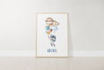 Load image into Gallery viewer, Personalised Space Nursery Print | Solar System Name Wall Art | Baby Boy Bedroom Decor - RoseRowanDesign
