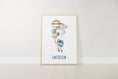 Load image into Gallery viewer, Personalised Space Nursery Print | Solar System Name Wall Art | Baby Boy Bedroom Decor - RoseRowanDesign
