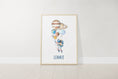 Load image into Gallery viewer, Personalised Space Nursery Print | Solar System Name Wall Art | Baby Boy Bedroom Decor - RoseRowanDesign
