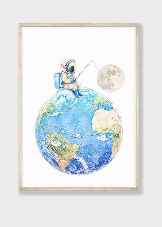 Personalised Space Nursery Prints | Set of 3 Solar System Wall Art for Boys' Bedroom - RoseRowanDesign