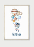 Load image into Gallery viewer, Personalised Space Nursery Prints | Set of 3 Solar System Wall Art for Boys' Bedroom - RoseRowanDesign
