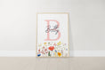 Load image into Gallery viewer, Personalised Wildflower Nursery Prints | Set of 3 | Botanical Floral Decor for Girls' Room - RoseRowanDesign

