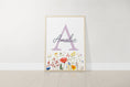 Load image into Gallery viewer, Personalised Wildflower Nursery Prints | Set of 3 | Botanical Floral Decor for Girls' Room - RoseRowanDesign
