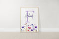 Load image into Gallery viewer, Personalised Wildflower Nursery Prints | Set of 3 | Custom Initials - RoseRowanDesign
