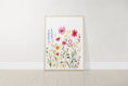 Load image into Gallery viewer, Personalised Wildflower Nursery Prints | Set of 3 | Pink Floral & Initial Decor for Girls Room - RoseRowanDesign
