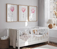 Load image into Gallery viewer, Pink Balloon Nursery Wall Art | Set of 3 | Baby Girls' Room and Toddler Playroom Decor - RoseRowanDesign
