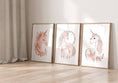 Load image into Gallery viewer, Pink Boho Unicorn Nursery Wall Art | Set of 3 | Girls' Bedroom and Playroom Decor - RoseRowanDesign
