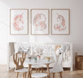 Load image into Gallery viewer, Pink Boho Unicorn Nursery Wall Art | Set of 3 | Girls' Bedroom and Playroom Decor - RoseRowanDesign
