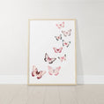Load image into Gallery viewer, Pink Butterflies Nursery Wall Art | Set of 3 | Boho Decor for Baby Girls' Room - RoseRowanDesign
