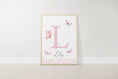 Load image into Gallery viewer, Pink Butterfly Personalised Nursery Prints | Set of 3 | Decor for Baby Girls' Room - RoseRowanDesign
