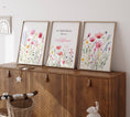 Load image into Gallery viewer, Pink Wildflower Nursery Prints | Set of 3 | Floral Decor for Baby Girls' Room - RoseRowanDesign
