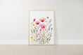 Load image into Gallery viewer, Pink Wildflower Nursery Prints | Set of 3 | Floral Decor for Baby Girls' Room - RoseRowanDesign
