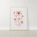 Load image into Gallery viewer, Pink Wildflower Nursery Wall Art | Set of 3 | Floral Decor for Baby Girls' Room - RoseRowanDesign
