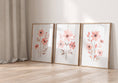Load image into Gallery viewer, Pink Wildflower Nursery Wall Art | Set of 3 | Floral Decor for Baby Girls' Room - RoseRowanDesign
