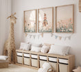 Load image into Gallery viewer, Pony Nursery Wall Art | Set of 3 | Beige & Pink Boho Girls' Room Decor - RoseRowanDesign
