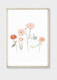 Load image into Gallery viewer, Flower Prints for Girls' Bedroom | Set of 2 | Wildflower Nursery Wall Art for Boho & Scandi Rooms - RoseRowanDesign
