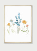 Load image into Gallery viewer, Flower Prints for Girls' Bedroom | Set of 2 | Wildflower Nursery Wall Art for Boho & Scandi Rooms - RoseRowanDesign
