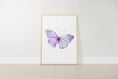 Load image into Gallery viewer, Purple Butterfly Personalised Nursery Prints | Set of 3 | Wall Art for Baby Girls' Room - RoseRowanDesign
