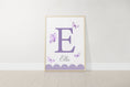 Load image into Gallery viewer, Purple Butterfly Personalised Nursery Prints | Set of 3 | Wall Art for Baby Girls' Room - RoseRowanDesign
