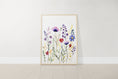 Load image into Gallery viewer, Purple Wildflower Nursery Prints | Set of 3 | Floral Decor for Baby Girls' Room - RoseRowanDesign
