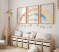Load image into Gallery viewer, Rainbow Nursery Prints | Set of 3 | Personalised Wall Art for childs' Room - RoseRowanDesign
