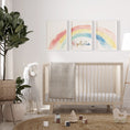 Load image into Gallery viewer, Rainbow Nursery Prints | Set of 3 | Personalised Wall Art for childs' Room - RoseRowanDesign
