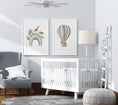 Load image into Gallery viewer, Safari Animal Balloon Nursery Prints | Set of 2 | Green Wall Art for Baby's Room - RoseRowanDesign

