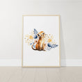 Load image into Gallery viewer, Safari Animal Boho Nursery Prints | Set of 3 | Wildflower Wall Art for Baby's Room - RoseRowanDesign
