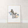 Load image into Gallery viewer, Safari Animal Boho Nursery Prints | Set of 3 | Wildflower Wall Art for Baby's Room - RoseRowanDesign

