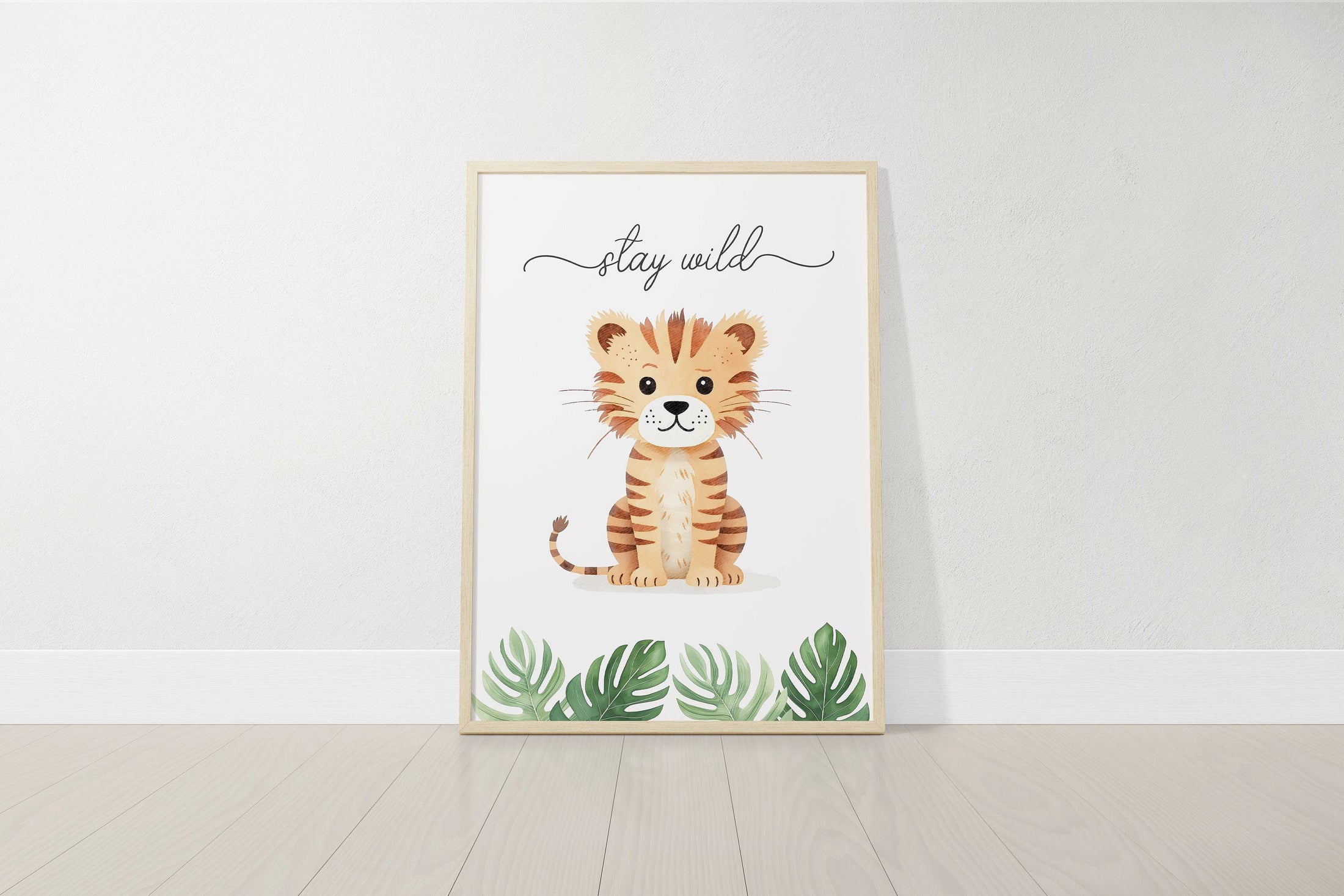 Safari Animal Nursery Prints | Set of 3 | Jungle Theme Wall Art for Babies' Room - RoseRowanDesign