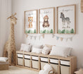 Load image into Gallery viewer, Safari Animal Nursery Prints | Set of 3 | Jungle Theme Wall Art for Babies' Room - RoseRowanDesign
