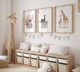 Load image into Gallery viewer, Safari Animal Nursery Prints | Set of 3 | Neutral Wall Art for Baby's Room - RoseRowanDesign
