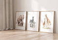 Load image into Gallery viewer, Safari Animal Nursery Prints | Set of 3 | Neutral Wall Art for Baby's Room - RoseRowanDesign
