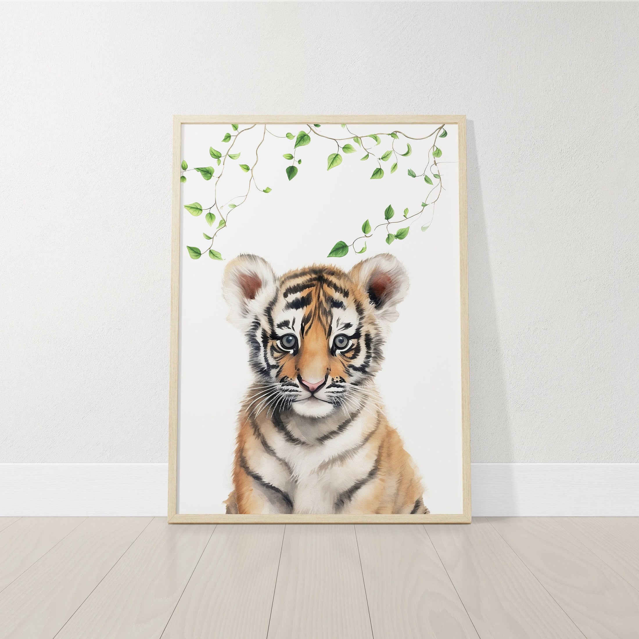 Safari Animal Nursery Prints | Set of 6 | Jungle Theme Wall Art for Baby's Room - RoseRowanDesign