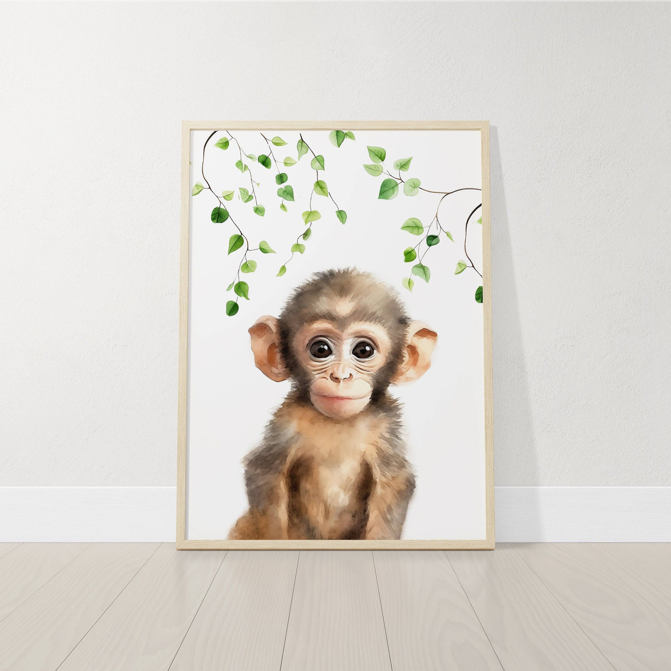 Safari Animal Nursery Prints | Set of 6 | Jungle Theme Wall Art for Baby's Room - RoseRowanDesign