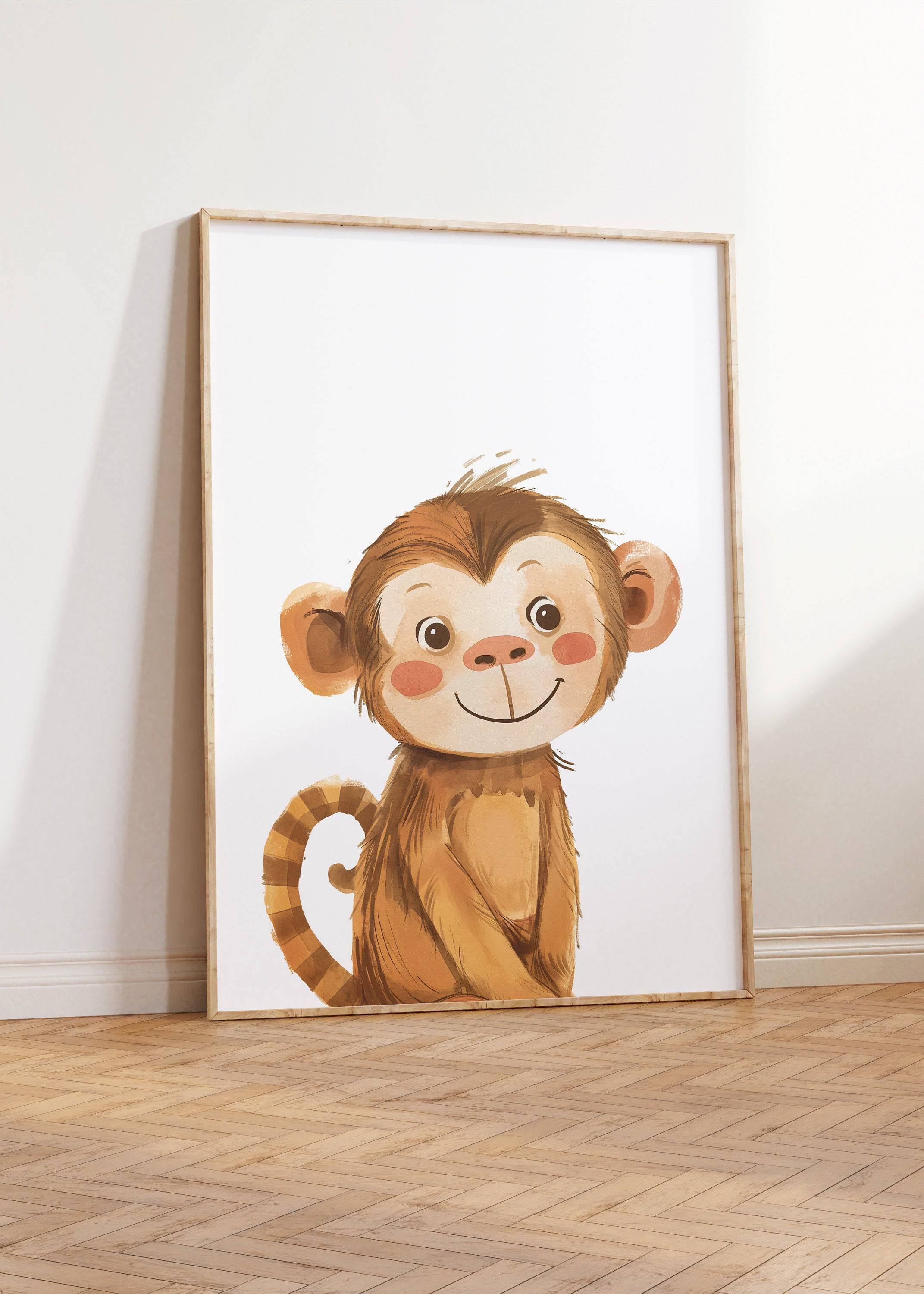 Safari Animal Nursery Wall Art | Set of 3 | Gender Neutral Jungle Playroom Decor - RoseRowanDesign