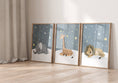 Load image into Gallery viewer, Safari Animal Nursery Wall Prints | Set of 3 | Sleeping Animals & Starry Night Decor for Babies' Room - RoseRowanDesign
