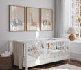 Load image into Gallery viewer, Safari Animal Nursery Wall Prints | Set of 3 | Sleeping Animals & Stars for Gender-Neutral Baby Room - RoseRowanDesign
