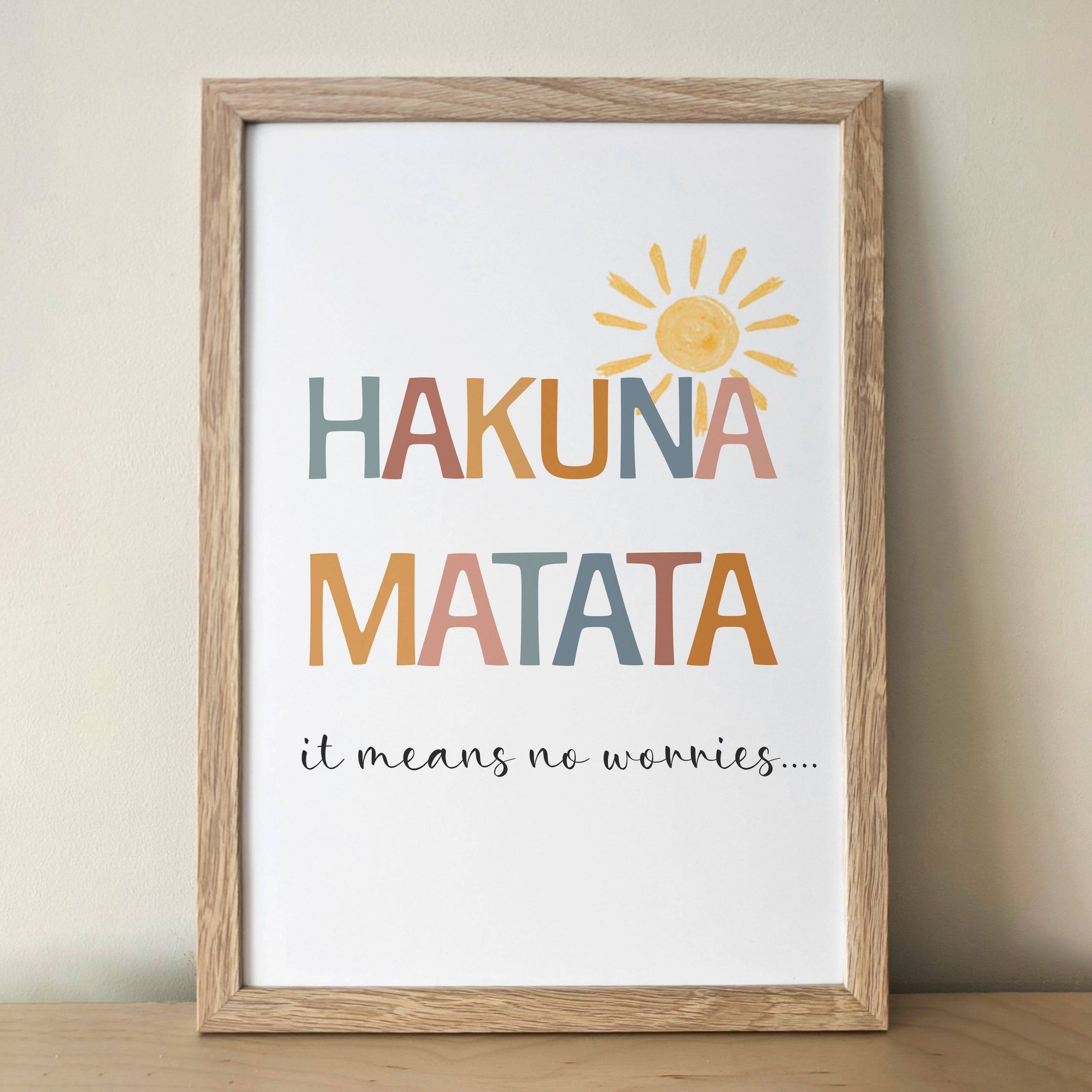 Safari Animal Prints for Nursery - Gender Neutral Decor for Babies Room - Hakuna Matata - Hot Air Balloon, HuAnimal Ark - RoseRowanDesign