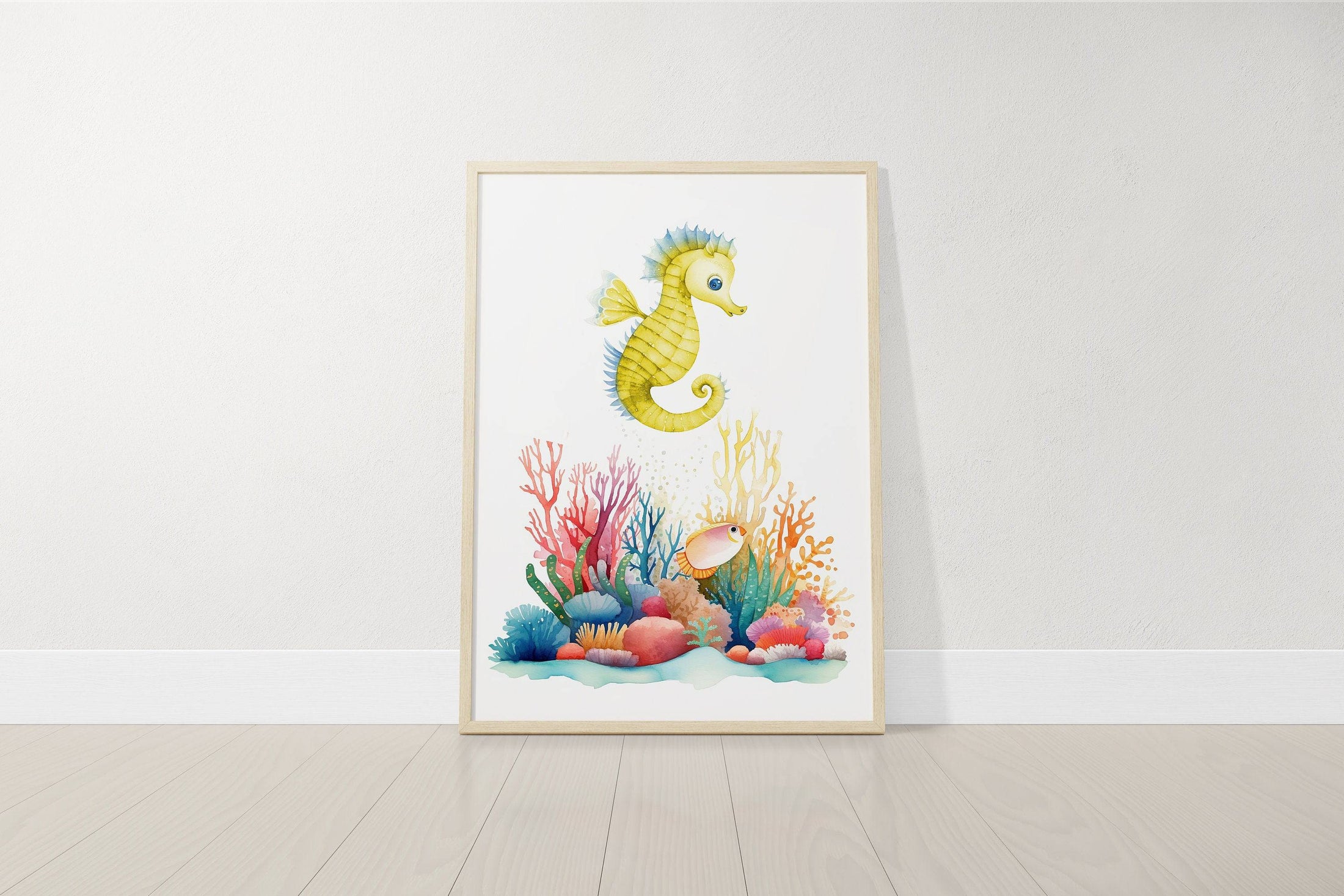 Sea Life Nursery Prints | Set of 6 | Ocean-Themed Wall Art for Baby's Room - RoseRowanDesign