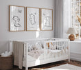 Load image into Gallery viewer, Set of 3 Bear Line Art Prints for Nursery, Teddy Pictures for Babies Bedroom, Black and White Kids Room Decor, Gender Neutral Playroom - RoseRowanDesign
