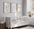 Load image into Gallery viewer, Set of 3 Bunny Line Art Prints for Nursery, Rabbit Pictures for Babies Bedroom, Black and White Kids Room Decor, Gender Neutral Playroom - RoseRowanDesign
