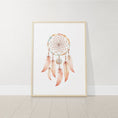 Load image into Gallery viewer, Set of 3 Pink Boho Unicorn Nursery Prints | Dream Catcher Wall Art - RoseRowanDesign
