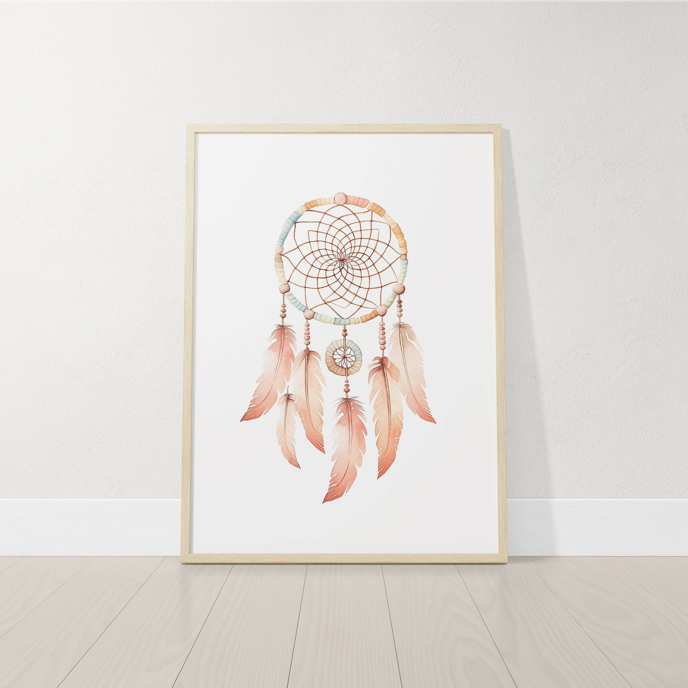 Set of 3 Pink Boho Unicorn Nursery Prints | Dream Catcher Wall Art - RoseRowanDesign