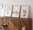 Load image into Gallery viewer, Set of 3 Safari Animal Prints for Nursery, Kids Bedroom or Playroom - Gender Neutral Decor for Babies Room - Hot Air Balloon, Animal Ark - RoseRowanDesign
