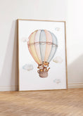 Load image into Gallery viewer, Set of 3 Safari Animal Prints for Nursery, Kids Bedroom or Playroom - Gender Neutral Decor for Babies Room - Hot Air Balloon, Boat & Rainbow - RoseRowanDesign
