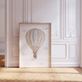 Load image into Gallery viewer, Set of 3 Teddy Bear Hot Air Balloon Prints for Nursery, Kids Bedroom or Playroom - Gender Neutral Decor for Babies Room - Beige Toddler Art - RoseRowanDesign
