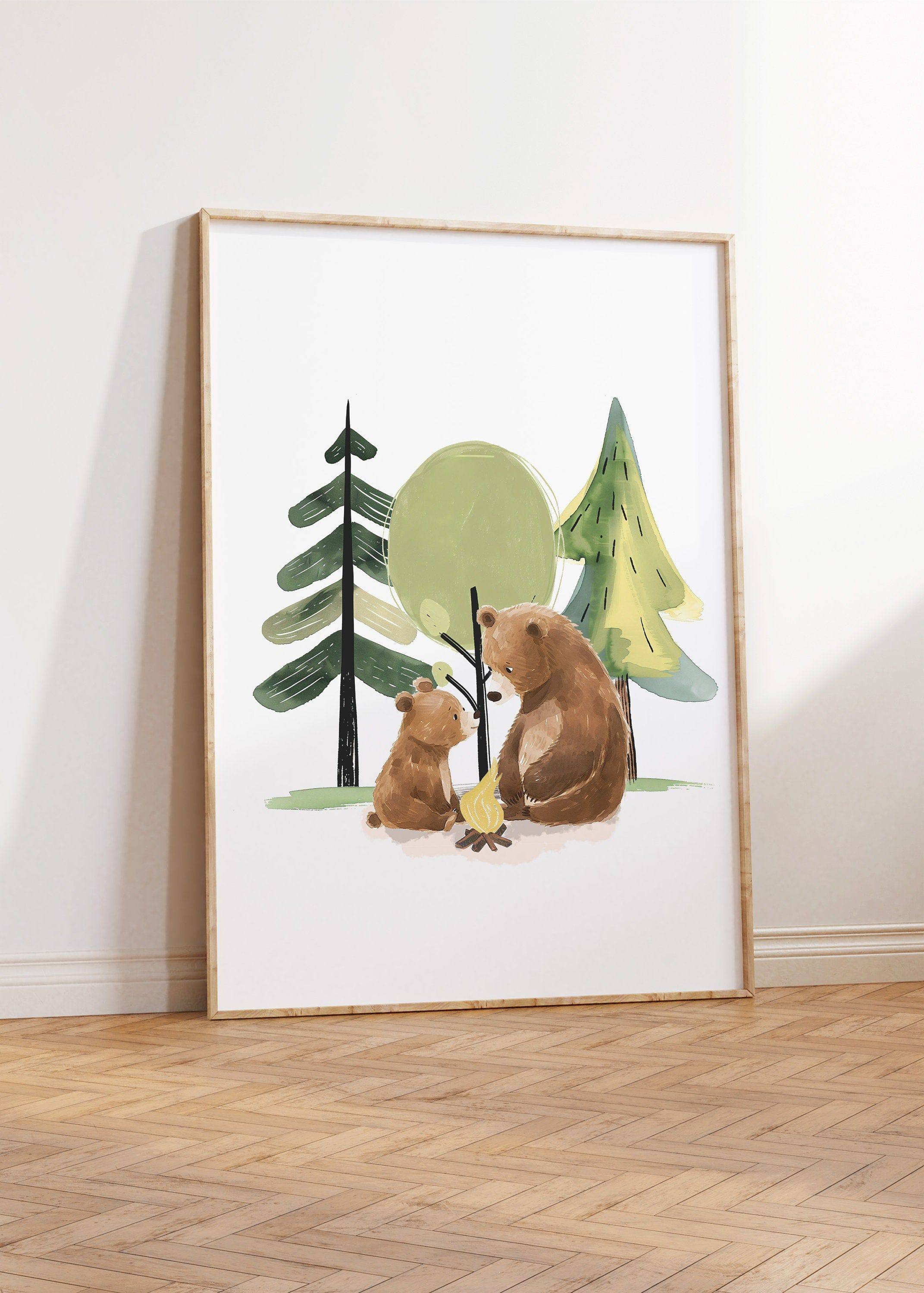 Set of 3 Woodland Animal Prints | Nursery, Bedroom & Playroom Decor | Scandi Boho Wall Art - RoseRowanDesign
