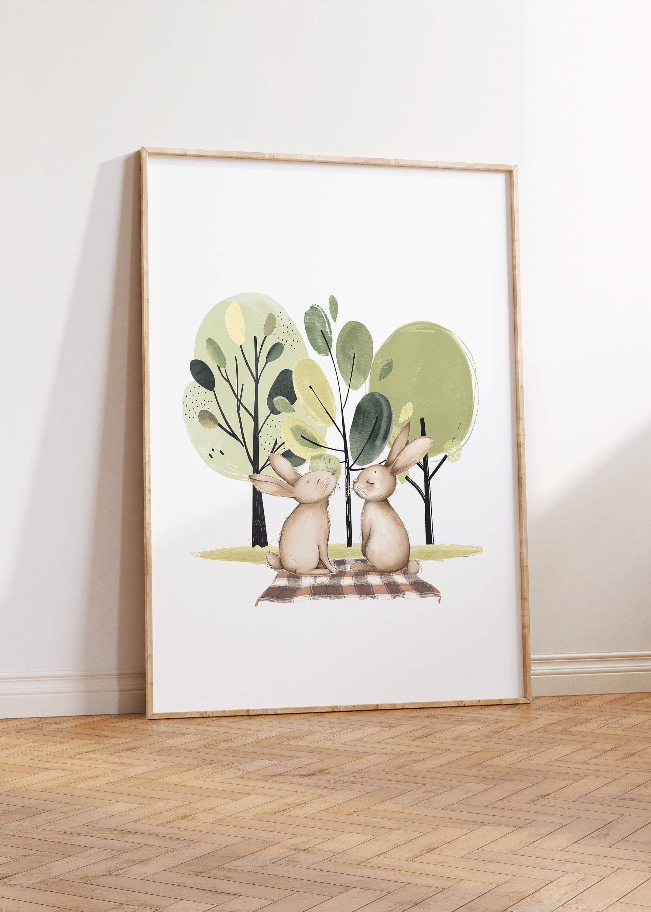 Set of 3 Woodland Animal Prints | Nursery, Bedroom & Playroom Decor | Scandi Boho Wall Art - RoseRowanDesign