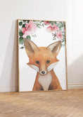 Load image into Gallery viewer, Set of 6 Woodland Animal Nursery Prints | Pink Forest Decor | Kids Wall Art Posters - RoseRowanDesign
